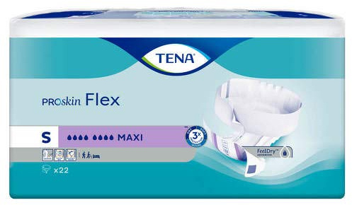 Tena FLEX Maxi Pannolini 3X22 St, protezione contro l'incontinenza e la protezione della sedia, unisex, per adulti, misura piccola, 66 pezzi, 9-16 kg