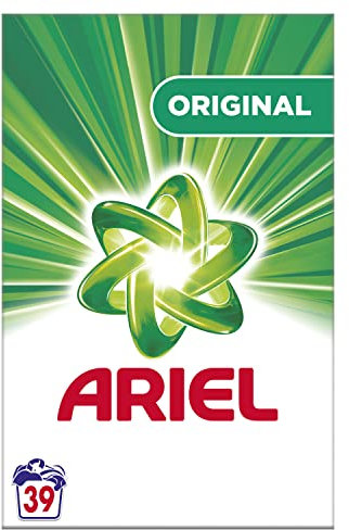 Ariel Lessive Poudre, 39 Lavages, Original, Elimination Exceptionnelle des Taches dès le Premier Lavage