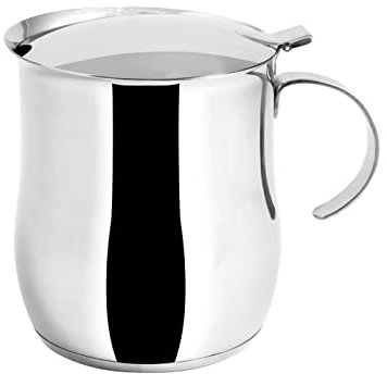 INOXPRAN - Caffettiera a Servire in Acciaio Inossidabile, Capienza 1200 ml, Dotata di Coperchio, Design Classico e Moderno, Ideale per la preparazione di Bevande Calde, Dimensioni 14x18x12 cm