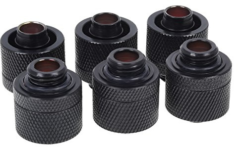 Alphacool 17389 HF 16/10 Compression Fitting G1/4 - Deep Black Sixpack WaterCooling Raccordi