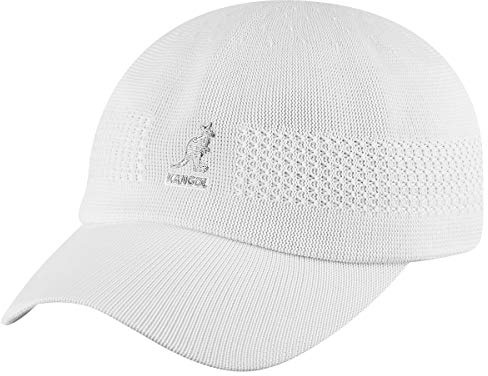 Kangol White Ventair Space Cap Baseballcap Basecap Baseballkappe Sommerkappe Strandkappe Damen/Herren - Curved Brim mit Schirm Frühling-Sommer Sommer