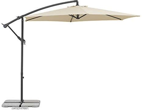 Schneider Sonnenschirm Venus, natur, 300 cm rund, Gestell Stahl, Bespannung Polyester, 11.8 kg