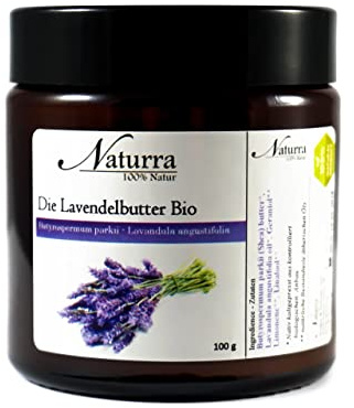 Naturra Bio Lavendelbutter Sheabutter + Lavendel 100g Glas Tiegel