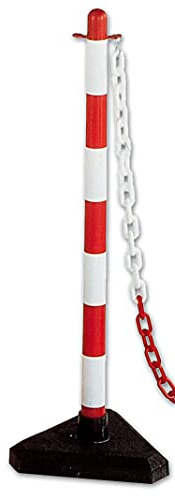 Colonnina Segnaletica con Base in Cemento per Delimitare in Pvc Altezza 90 cm