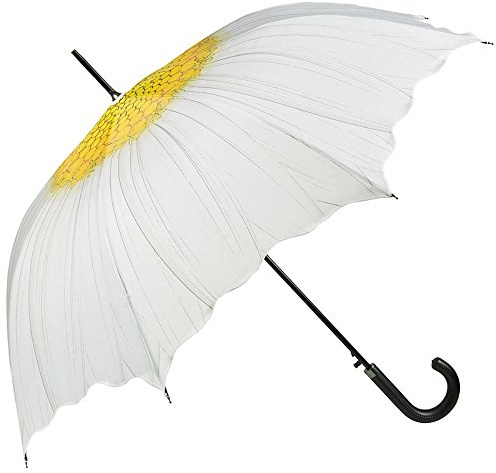 VON LILIENFELD® Regenschirm Margerite Blume Auf-Automatik Hochzeitsschirm Stockschirm Stabil
