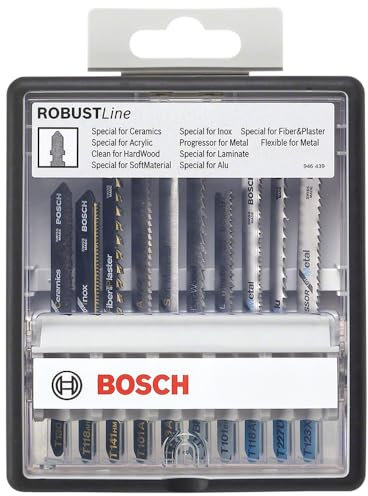 BOSCH 2607010574 Stichsägeblatt ROBUSTLINE 10er Spezial Set, T-Schaft