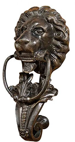 Battente per la porta xxl 40 centimetri 5kg ferro stile antico leone