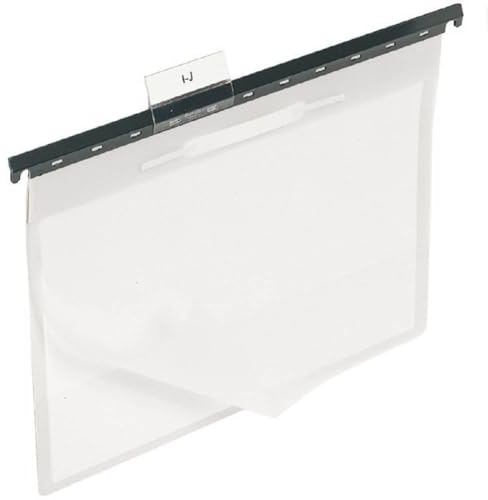 Durable Hängehefter, für DIN A4 Dokumente, 25 Stück, grau, 260210 | Hängemappe mit 8 cm Lochung, Rastreiter, Einsteckschilder, Kunststoffhängeschiene, Tasche im Rückenteil