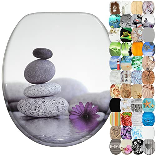 Sanilo WC Sitz mit Absenkautomatik, viele schöne WC Sitze zur Auswahl, hochwertige und stabile Qualität aus Holz (Energy Stones)