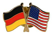 Flaggenfritze Freundschaftspin Deutschland T-Z, 22 mm, Flaggen Pin vergoldet aus Hartemaille, Länder Anstecker zum Sammeln und Tragen