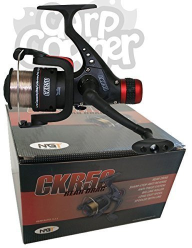 CK50 Match & Coarse Fishing Reel With Rear Drag Pre Loaded With Brown 8lb Line (1 Reel)