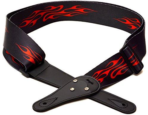 Gitarrengurte 09B-Red Flame