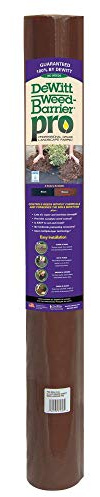 Dewitt 30 Year Professional Weed Control Fabric 3 oz, Brown, 3 x 100 Feet – Heavy-Duty Landscape Barrier and Ground Cover for Gardens, Raised Beds, Walkways, and Outdoor Landscaping