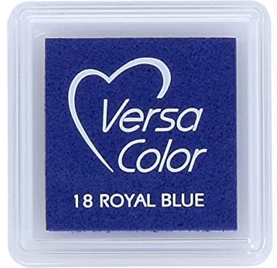 Tsukineko VersaColor Stempelkissen - Blau, Royal Blue - Klein - Deckend, Wassbasis - Wasserfest - Embossing