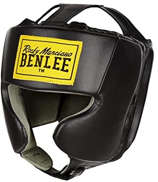Benlee Rocky Marciano Unisex Jugend Mike JUNIOR Artificial Leather Head Guard, Black