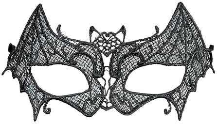 W WIDMANN MILANO Party Fashion 04741 - Augenmaske Fledermaus aus Spitze, Maskenball, Mottoparty, Karneval