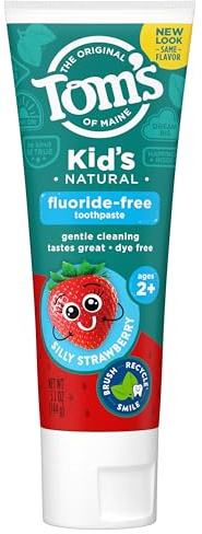 Tom's of Maine, Natural Children's Toothpaste, Fluoride-Free, Silly Strawberry, 5.1 oz (144 g)