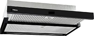 Teka CNL 6415 PLUS - Campana Extractora Extensible de 60 cm, Motor EcoPower, 5 Velocidades + Intensiva, Campana Telescópica o Extraplana, Mandos Electrónicos, Barra Ilumnación Led, Color Cristal Negro