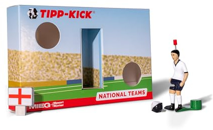 TIPP-KICK England-Box I Original English Star-Kicker & England-Sound Chip with a Goal Wall Box I Indoor Finger football Game for Boys & Girls I Accessories