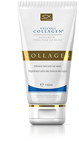 Salcoll Pure Bioactive Anti-Aging Collagen Repair Hand Cream - Hypoallergenic Moisturizing Lotion, Dry Skin Relief, All Skin Types, 150 ml