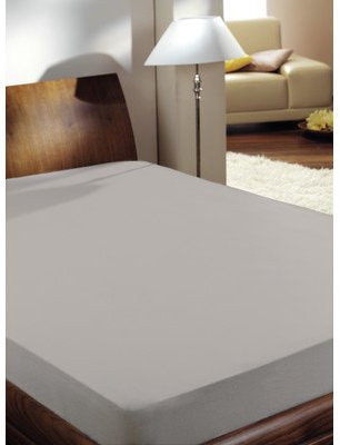 Primera Spannbettlaken Mako Satin 100% Baumwolle Taupe 180 x 200 cm