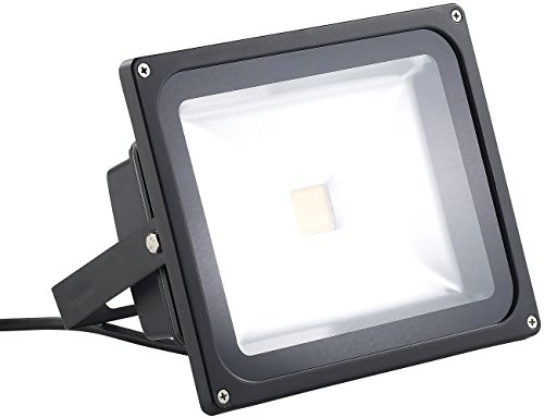 Luminea LED Werkstattstrahler: LED-Fluter 30 W, schwarz, IP65, tageslichtweiß (Außenbeleuchtung Strahler, Strahler für Außenbereiche, Foto)