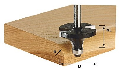 Festool Fraise à moulurer HW S8 D22,7/R5 KL