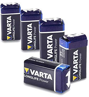 'VARTA 4922 High Energy Pile 9 V Noir lot de 5
