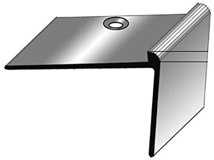 Treppenkantenprofil / Winkelprofil (24 x 37 x 3 mm) Aluminium eloxiert, gebohrt, Bronze hell