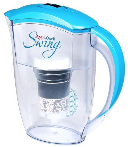 Wasserfilter AcalaQuell® Swing | Hellblau | Aktivkohle Wasserfilter | Höchste Filterleistung - mehrschichtig | BPA u. BPB frei | ReNaWa® - Technology |Kreiert köstlich schmeckendes, wohltuendes Wasser
