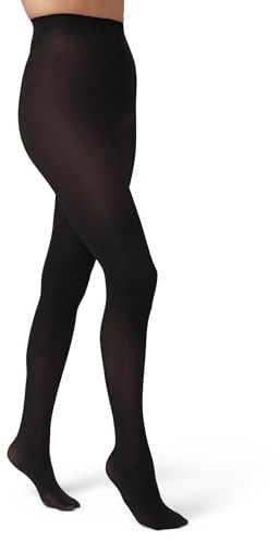 HUE Women’s Opaque Sheer to Waist Tights, Black, 2