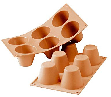 Silikomart 20.052.00.0060 SF 052 MUFFIN - SILICONE MOULD ø75 H 60 MM, Gold