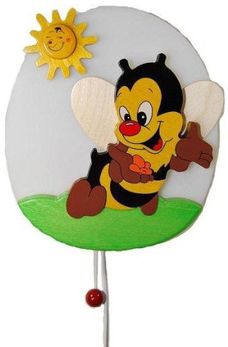 alles-meine.de GmbH Wandlampe Kinder Kinderzimmer Holz Kinderlampe Leuchte Biene Lampe