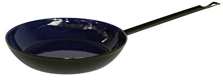 Riess, 0564-025, Poêle à frire en émail classique Noir/bleu, hauteur 4,3 cm, diamètre 24 cm, induction