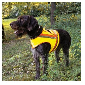 Reflektorweste für Hunde, Hunde-Warnweste AKAH Größe 3 für Stöber Gelb