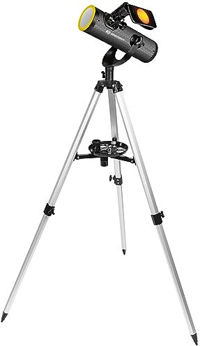 Bresser Teleskop Solarix AZ 76/350 mit Stativ für astonomische Beobachtungen bei Nacht und für Sonnenbeobachtung mit Spezial-Filter für gefahrlose Sonnenbeobachtung, inklusive umfangreichen Zubehör