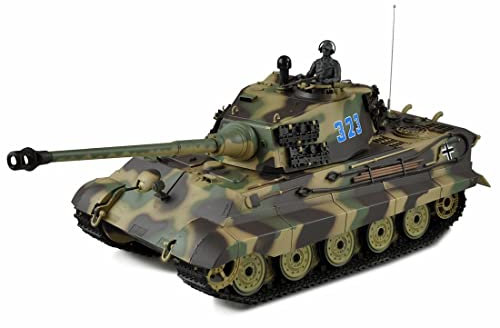 Amewi 1:16 RC Panzer Königstiger Henschel Turm, R&S 2,4 GHz, Metallgetriebe QC