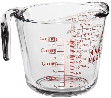 Anchor Hocking Measuring Jug, 1.0 Litre Tempered Glass