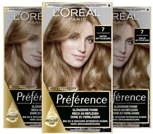 L 'Oréal Paris Préférence Colouration, Pack of 3 (3 x 1 Colouration Set)