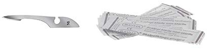 12x Bayha Skalpellklingen, unsteril, Klingen einzeln verpackt, Figur 16
