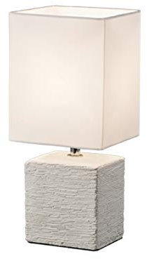 Reality Leuchten Reality R50131001 Ping Lampada Tavolo, 1xE14, 40 W, Quadrato, Bianco, 13x16x30.5 cm E14