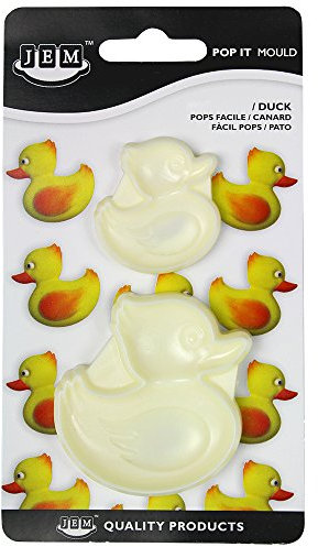 PME JEM Pop It Duck Shaped Mould for Cake Decorating, Set of 2, Large / Small sizes, Off-white