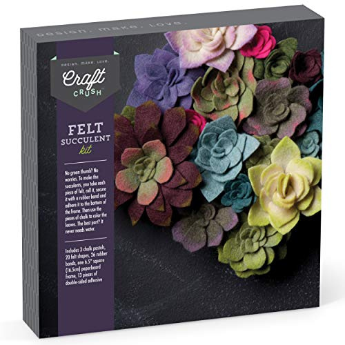Craft Crush Felt Succulents Kit, Rubber, Multicolor
