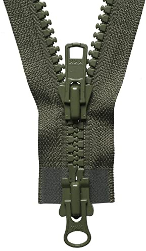 YKK Cerniera a Scorrimento bidirezionale, No. 566 Cachi, 66 cm Length