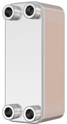 Wiltec Wärmetauscher 30 Platten, max. 175 kW, 12 m³/h 1,50 l je Durchgang, Plattenwärmetauscher aus Edelstahl als Wärmeüberträger