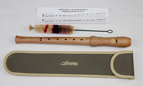 Gerald Schneider Sopran Blockflöte, Barocke Griffweise, Kirschbaum, C-Sopran, 2-teilig