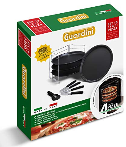 Guardini 27514RK moldes Pizza, Metal, Negro, Centimeters, 9