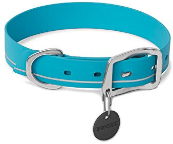 Ruffwear Wasserfestes Hundehalsband, Kleine bis sehr kleine Hunderassen, Größenverstellbar, Reflektorstreifen, Größe: 28-36 cm, Blau (Blue Spring), Headwater Collar, 25402-4471114