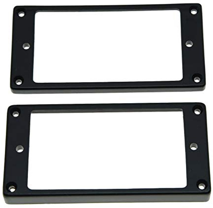 kaish 2 schwarz Humbucker Pickup Ring Flacher Boden Unterseite Rahmen passend für Epiphone LP Gitarre
