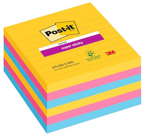 Post-it-anteckningar 76 x 76 mm superklisterlappar, Miami färgkollektion Enda 76 x 76 mm Cape Town Colours